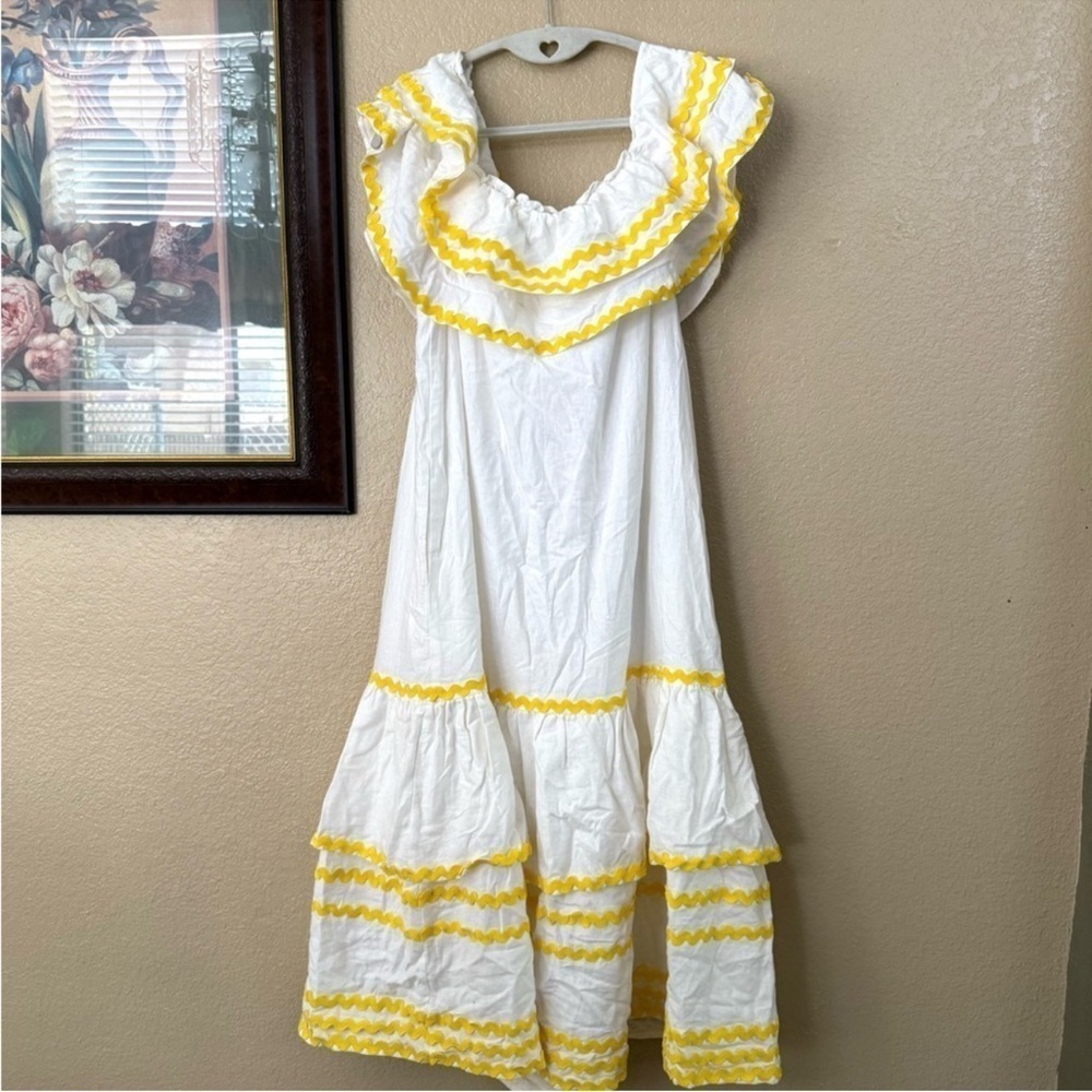 Lisa Marie Fernandez For Target Ric Rac Off Shoulder Dress Size Large - Picture 7 of 7